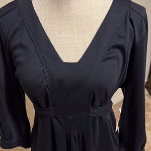 Emma James empire waist navy blouse, sz XL